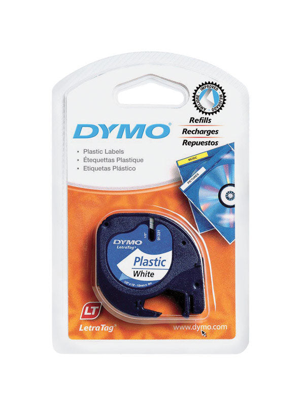 NEWELL BRANDS DISTRIBUTION LLC, Dymo 1/2 in. W x 156 in. L White Lable Maker Tape (Pack of 6)