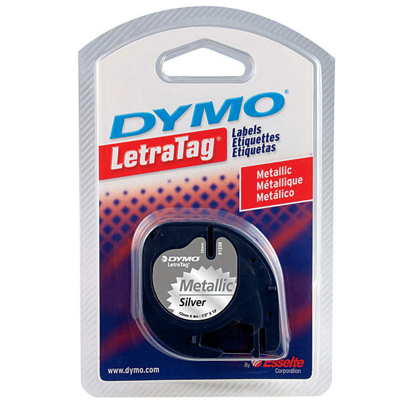 NEWELL BRANDS DISTRIBUTION LLC, Dymo LetraTag 1/2 in. W X 156 in. L Metallic Silver Plastic Label Maker Tape