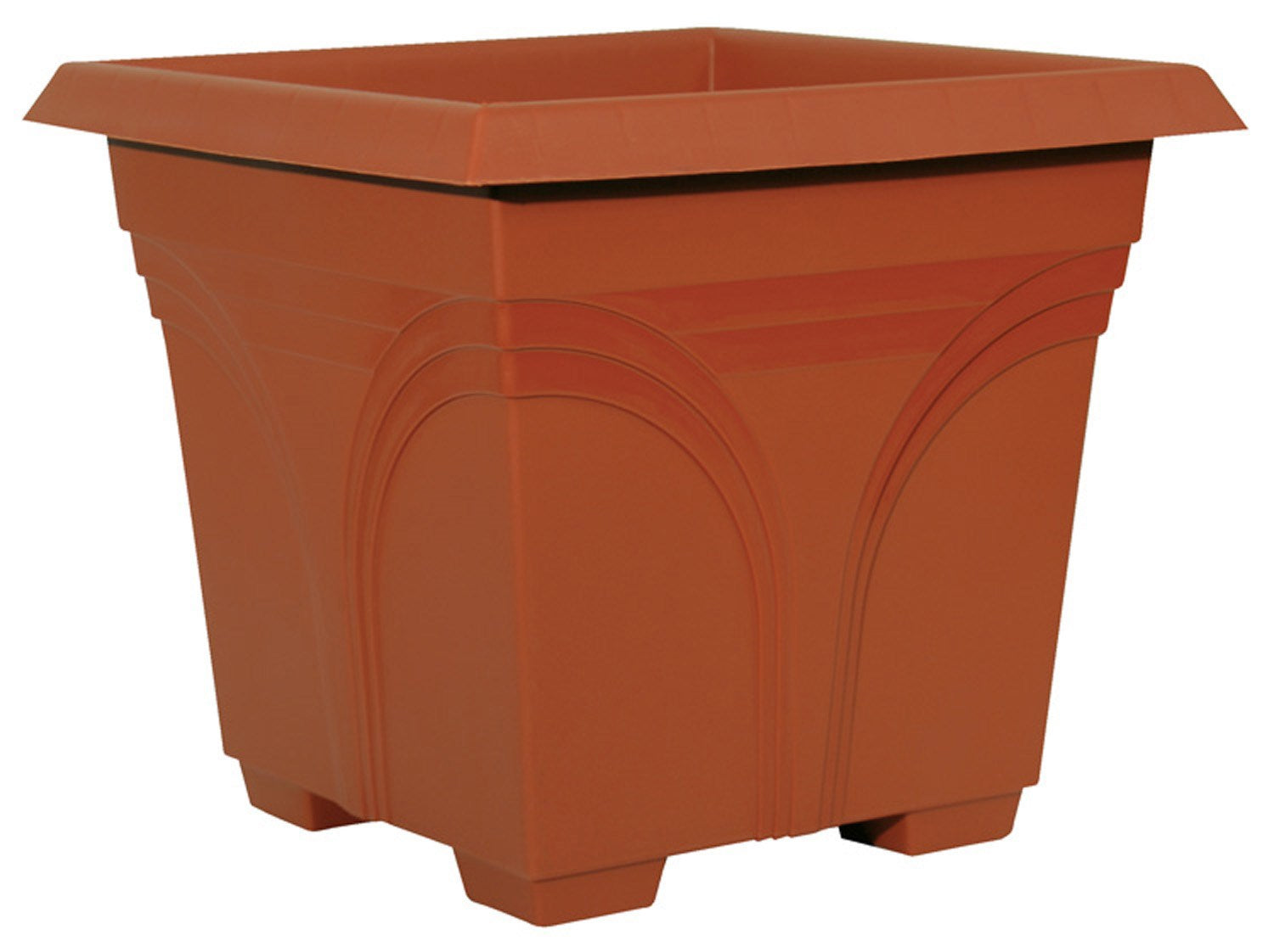 Southern Patio, Dynamic Design DP1510TC 15" Terra Cotta Medallion Deck Planter (Pack of 10)