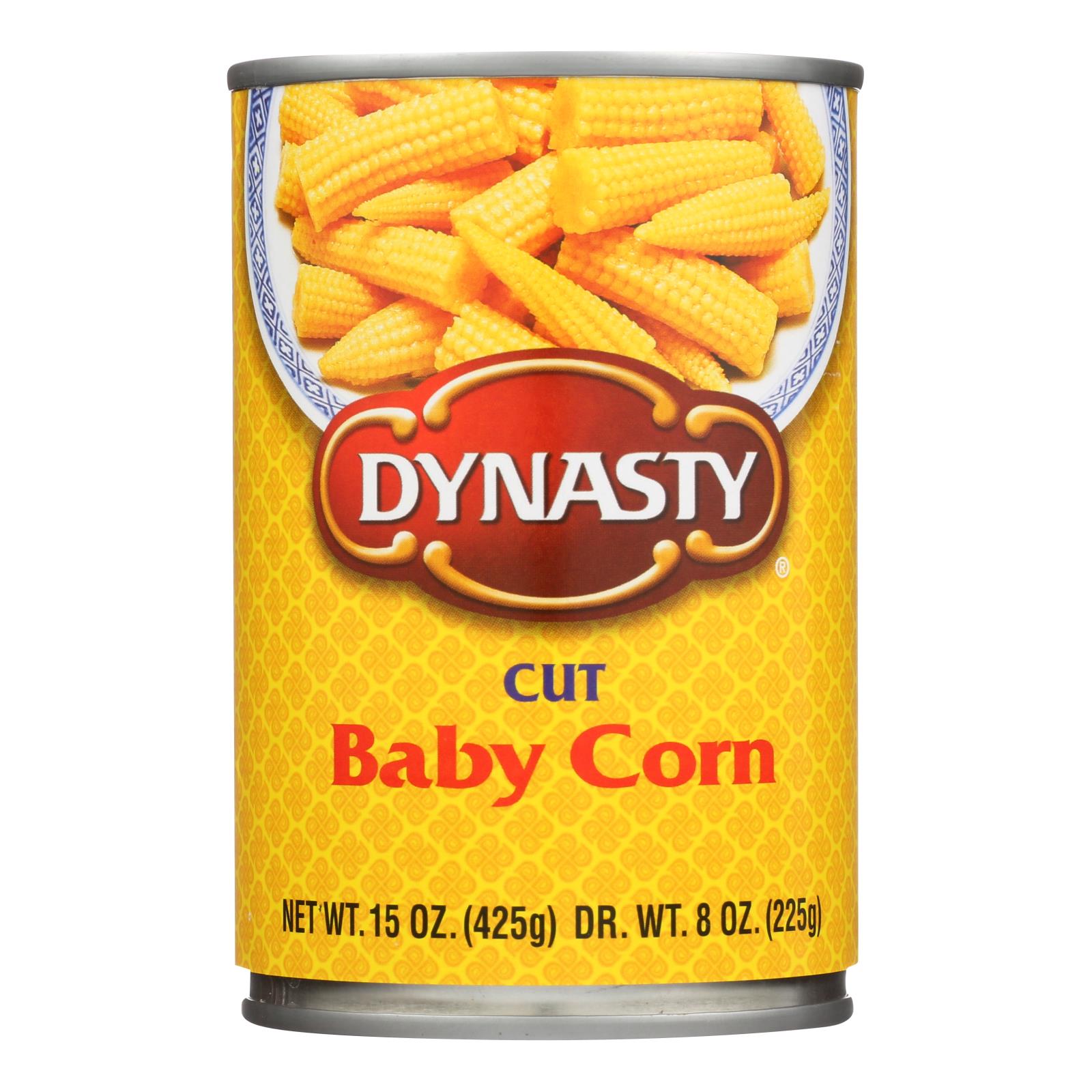 Dynasty, Dynasty Baby Corn - Cut - Case of 12 - 15 oz. (Pack of 12)