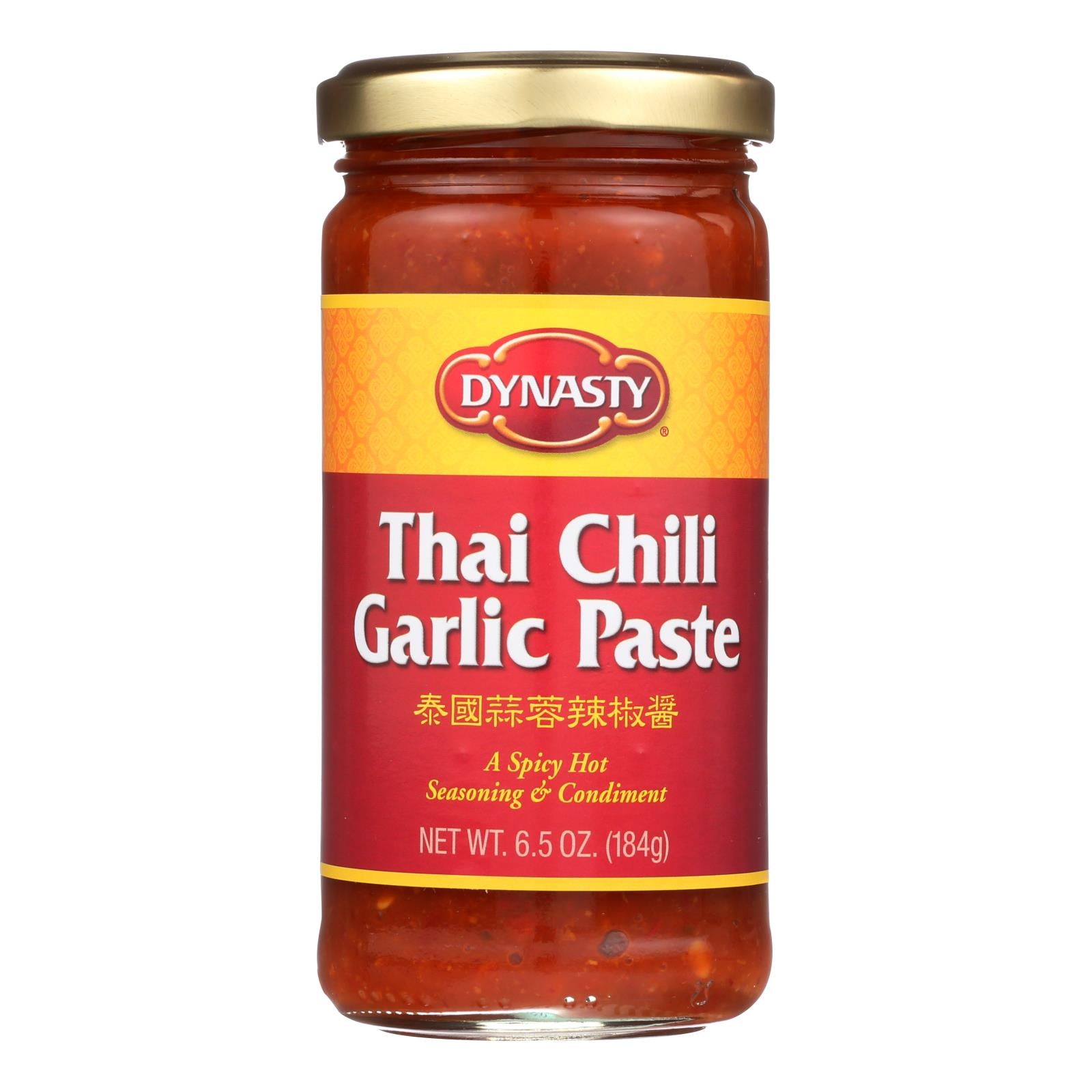 Dynasty, Dynasty Garlic Paste - Thai Chili - Case of 12 - 6.5 oz. (Pack of 3)