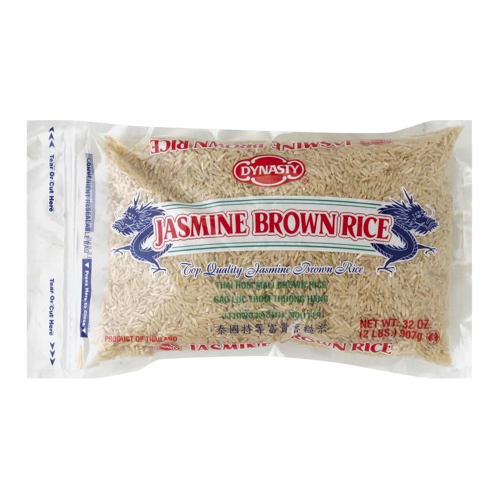 Dynasty, Dynasty Rice - Jasmine - Brown - Case of 12 - 2 lb. (Pack of 12)