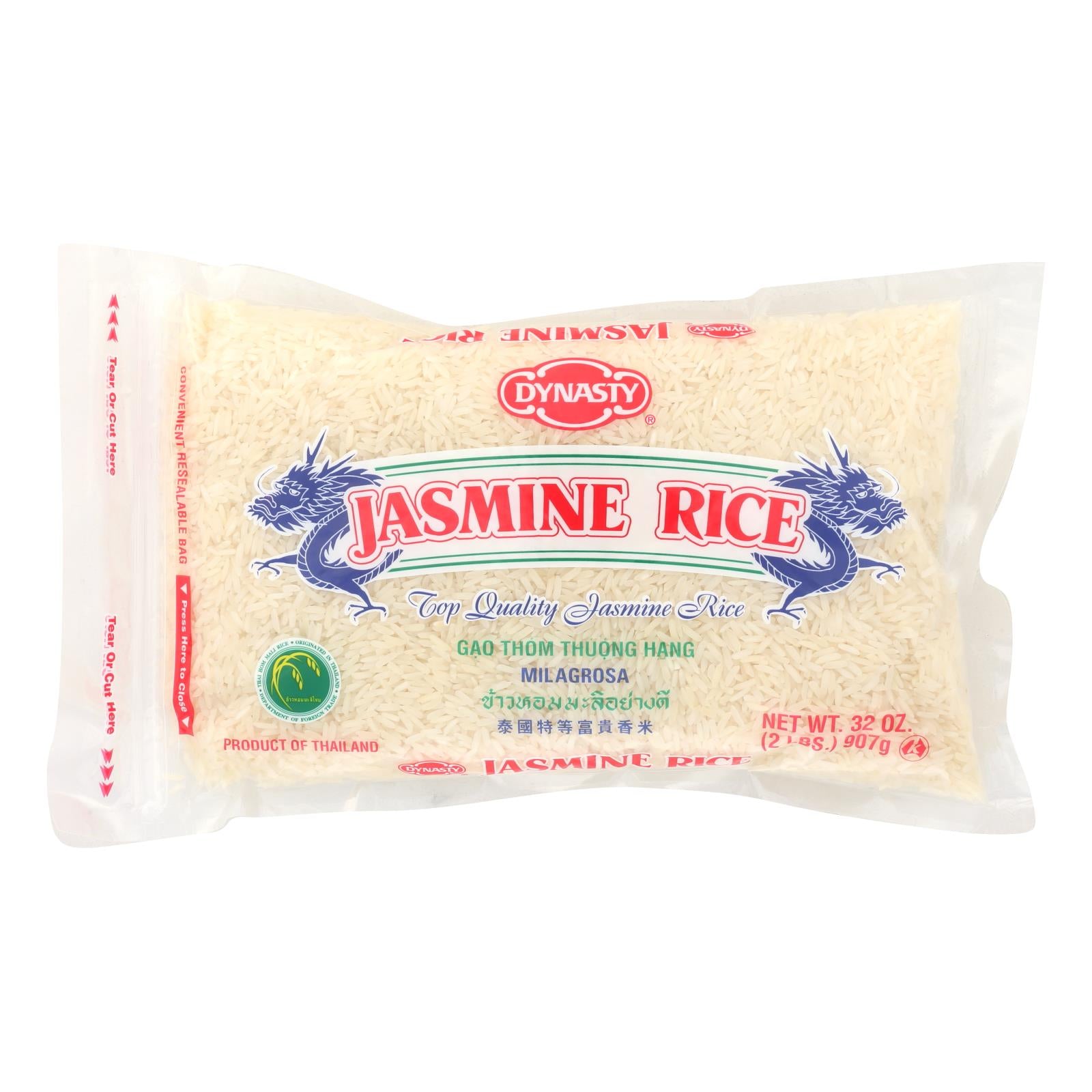 Dynasty, Dynasty Rice - Jasmine - Case of 12 - 2 lb.