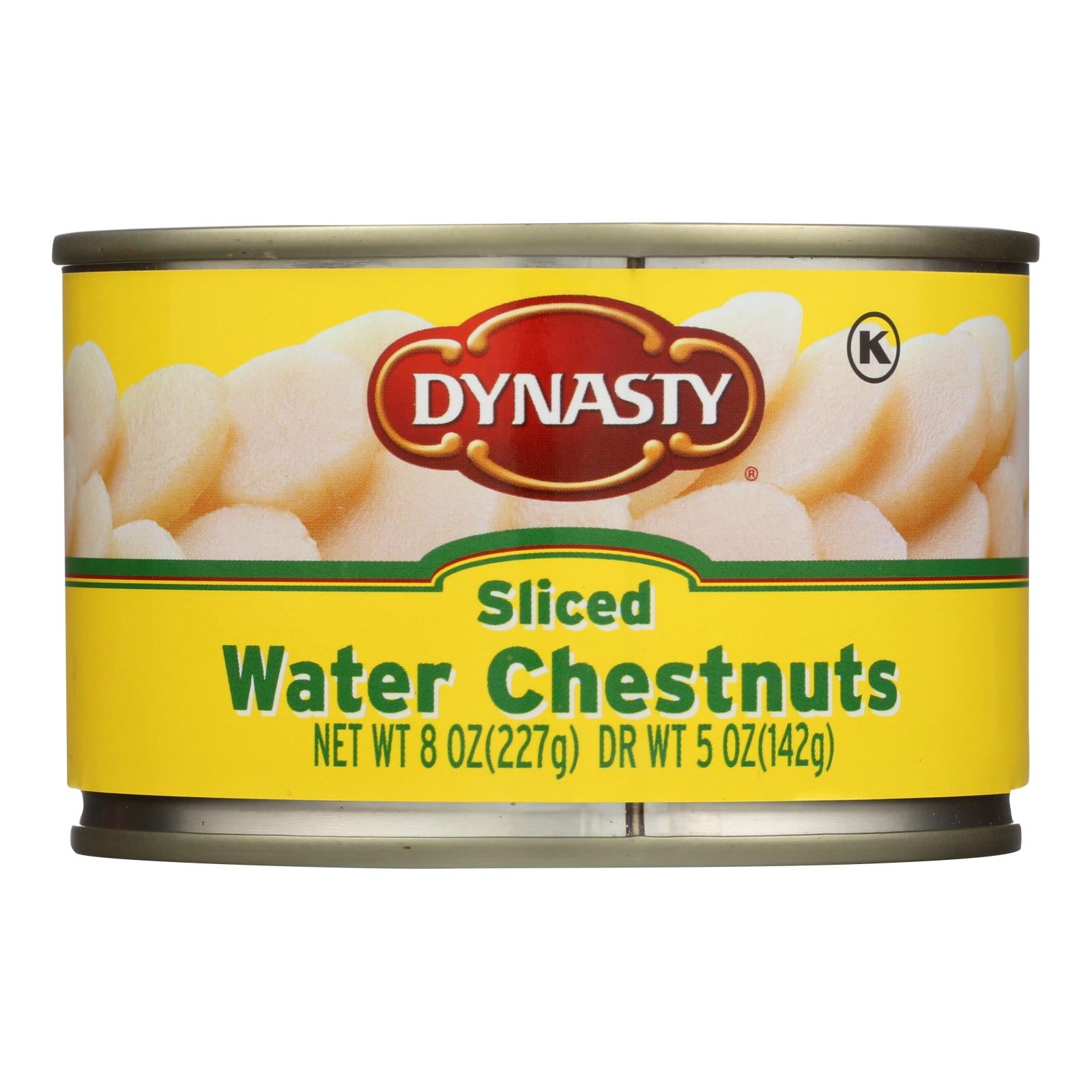 Dynasty, Dynasty Water Chestnuts - Sliced - Case of 12 - 8 oz. (Pack of 12)