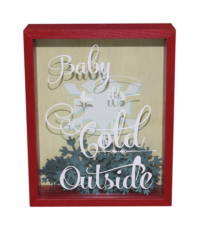 Dyno, Dyno  Baby It's Cold Outside Lighted Shadowbox  Christmas Decoration  Assorted  MDF  1 pk (Pack of 4)