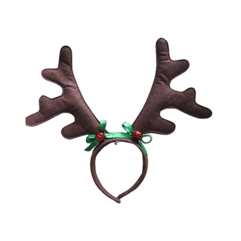 ACE TRADING - DYNO LKT, Dyno Brown Felt Christmas Antlers 11.9 L x 12.3 H x 11.9 W in. with Bows Headband