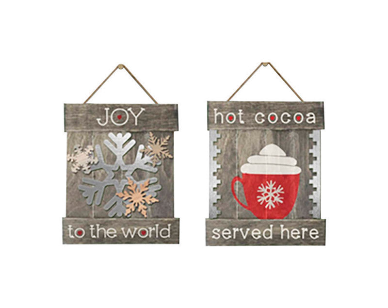 Dyno, Dyno Joy or Hot Cocoa Wall Decor Wood 1 pk Multicolored (Pack of 4)