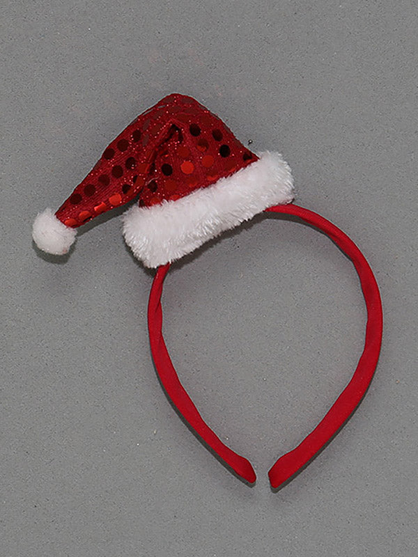 Dyno, Dyno  Mini Sequined Santa Hat  Headband  Red  Polyester  1 pk