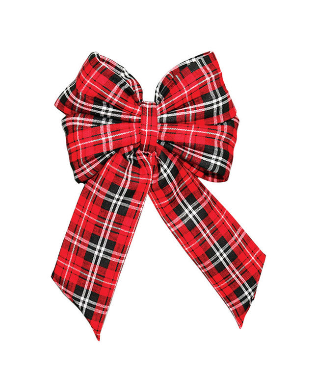 ACE TRADING - DYNO 7, Dyno  Multicolored  Plaid Christmas Bows  12 in. L (Pack of 6)