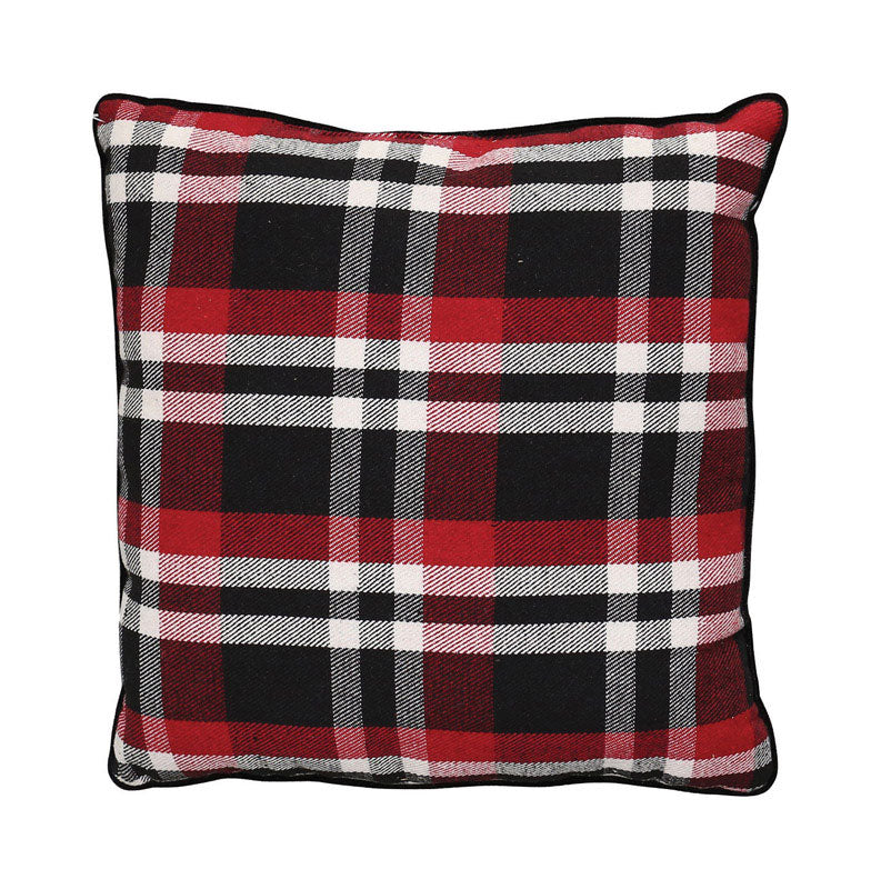 ACE TRADING - DYNO 7, Dyno  Plaid  Christmas Pillow  Assorted  Polyester  1 pk (Pack of 4)