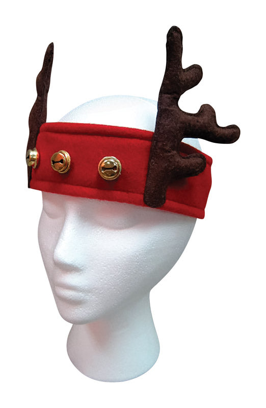 ACE TRADING-DYNO 10, Dyno  Reindeer Ears  Headband  Red  Polyester  1 pk