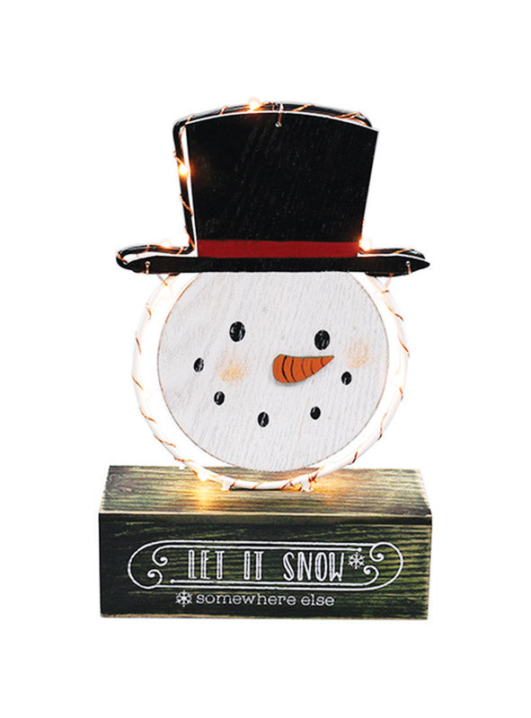 Dyno, Dyno Snowman Let It Snow Somewhere Else Tabletop Decoration Wire Multicolored 1 pk (Pack of 4)