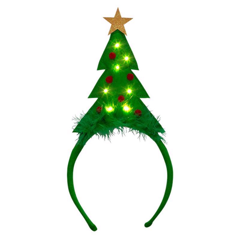 ACE TRADING - DYNO LKT, Dyno Tree with LED Lights Headband Felt 1 pk (Pack of 12)