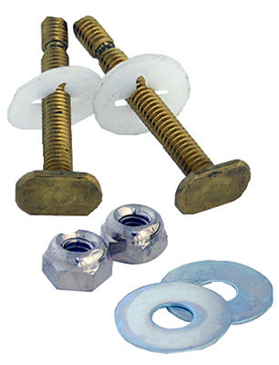 Larsen Supply Co., Inc., E-Z Snap Off Toilet Bolt Set, 0.25 x 2.25-In. (Pack of 6)