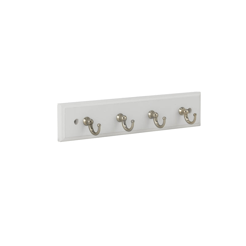 NOVA WILDCAT BULLDOG LLC, E.H. Tate & Co. 8.75 in. L Satin Nickel White Zinc Traditional Key Rack 1 pk