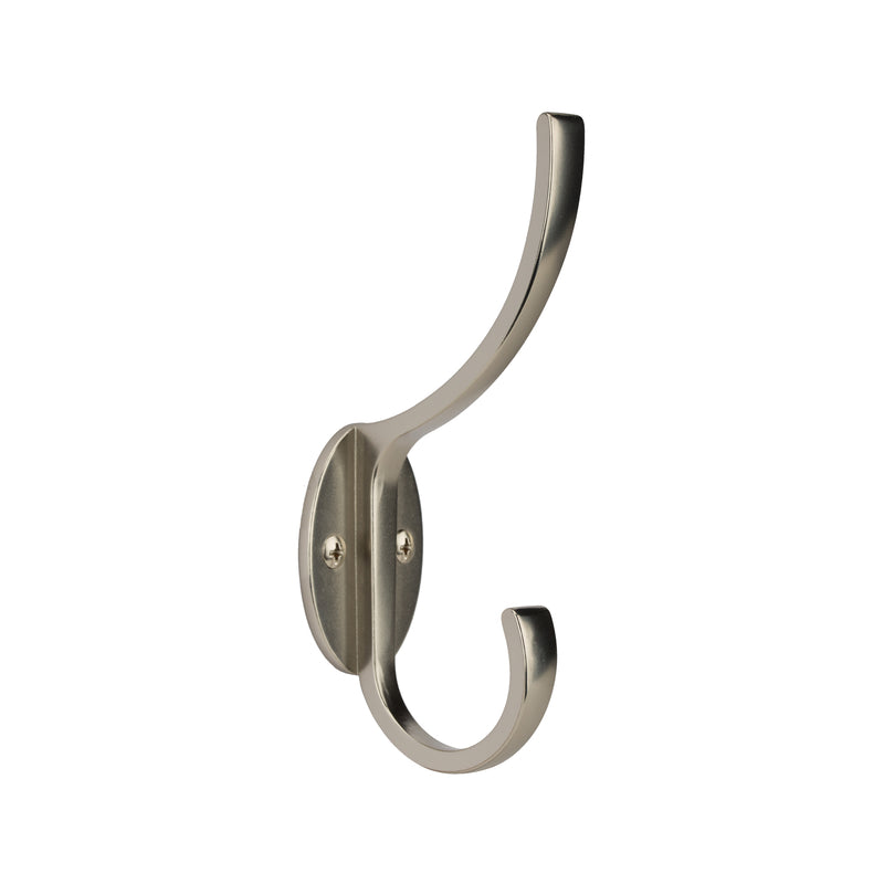 NOVA WILDCAT BULLDOG LLC, E.H. Tate & Co. Satin Nickel Metal Contemporary Decorative Hooks 1 pk