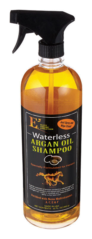 MWI VETERINARY SUPPLY, E3  Liquid  Waterless Argan Shampoo  For Horse 32 oz.