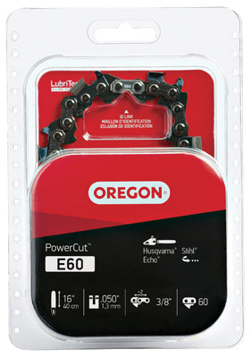 Oregon Cutting Systems, E60 PowerCut Chainsaw Chain, 16-In.