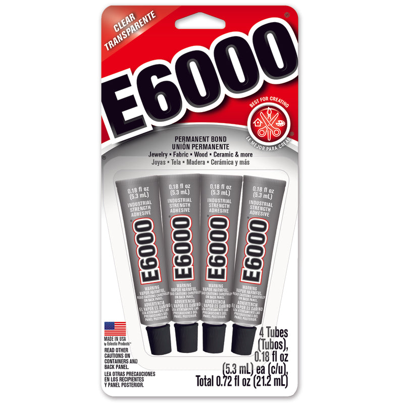 ECLECTIC PRODUCTS LLC, E6000 High Strength Industrial Grade Adhesive 4 pk