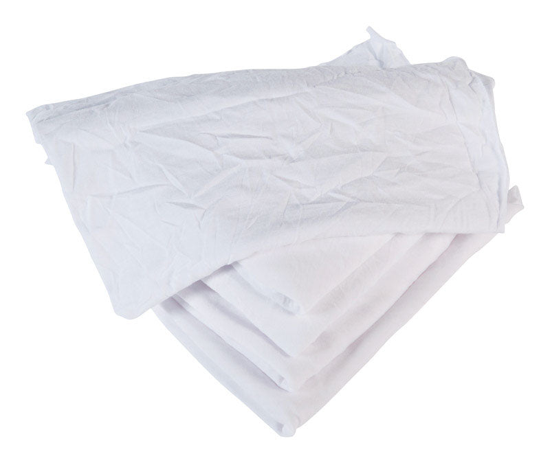 AMERICAN TEXTILE MILLS, EBCO Cotton Wiping Rags 18 in. W X 18 in. L 8 lb