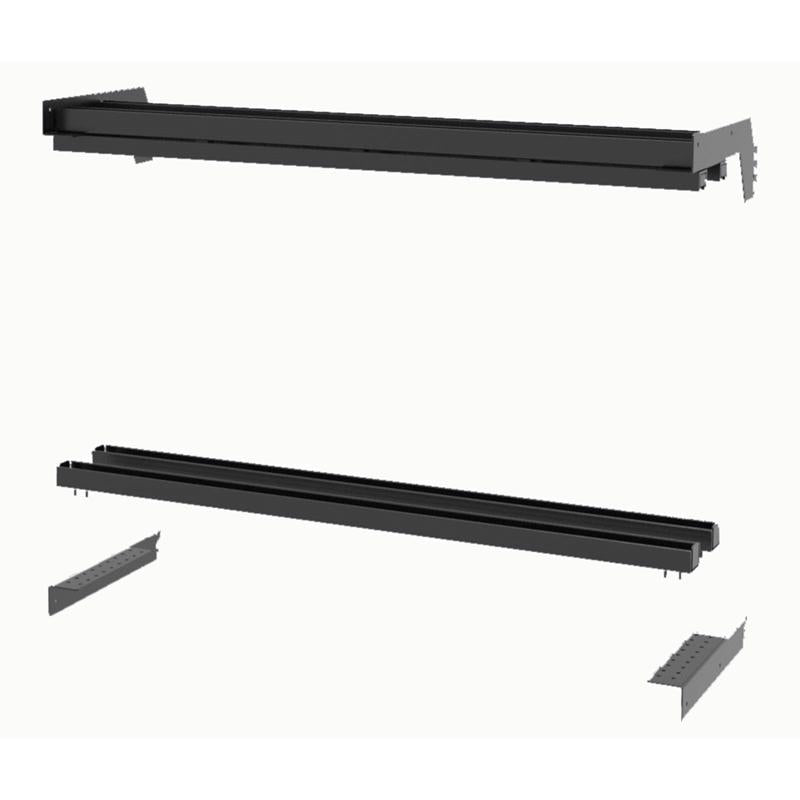 EBSCO INDUSTRIES INC, EBSCO 3 in. H X 7 in. W X 48 in. L Black Slider Double Track Kit Metal