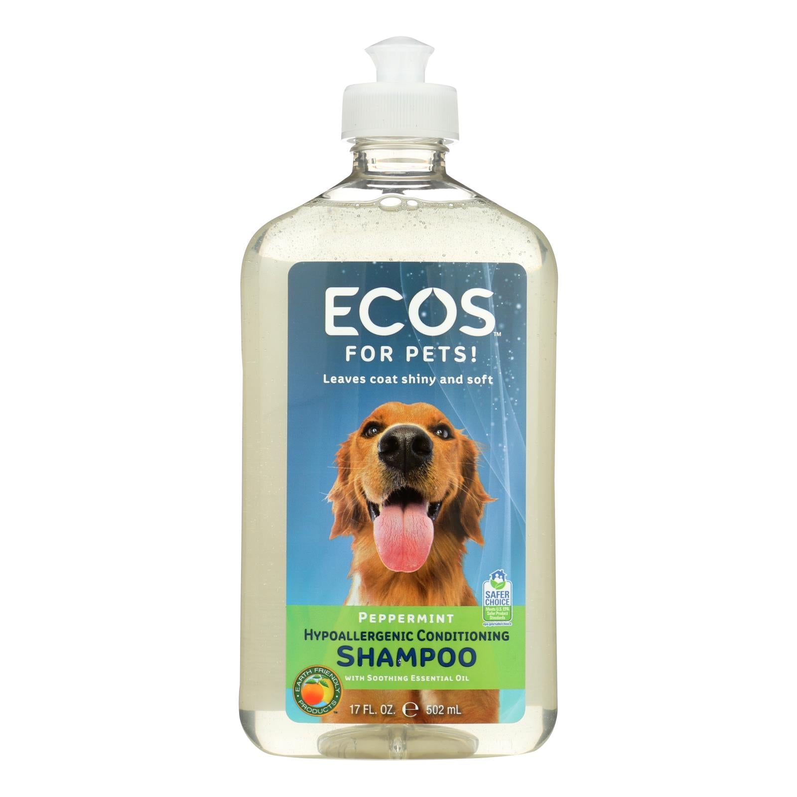 Ecos, ECOS - Hypoallergenic Conditioning Pet Shampoo - Peppermint - 17 fl oz.