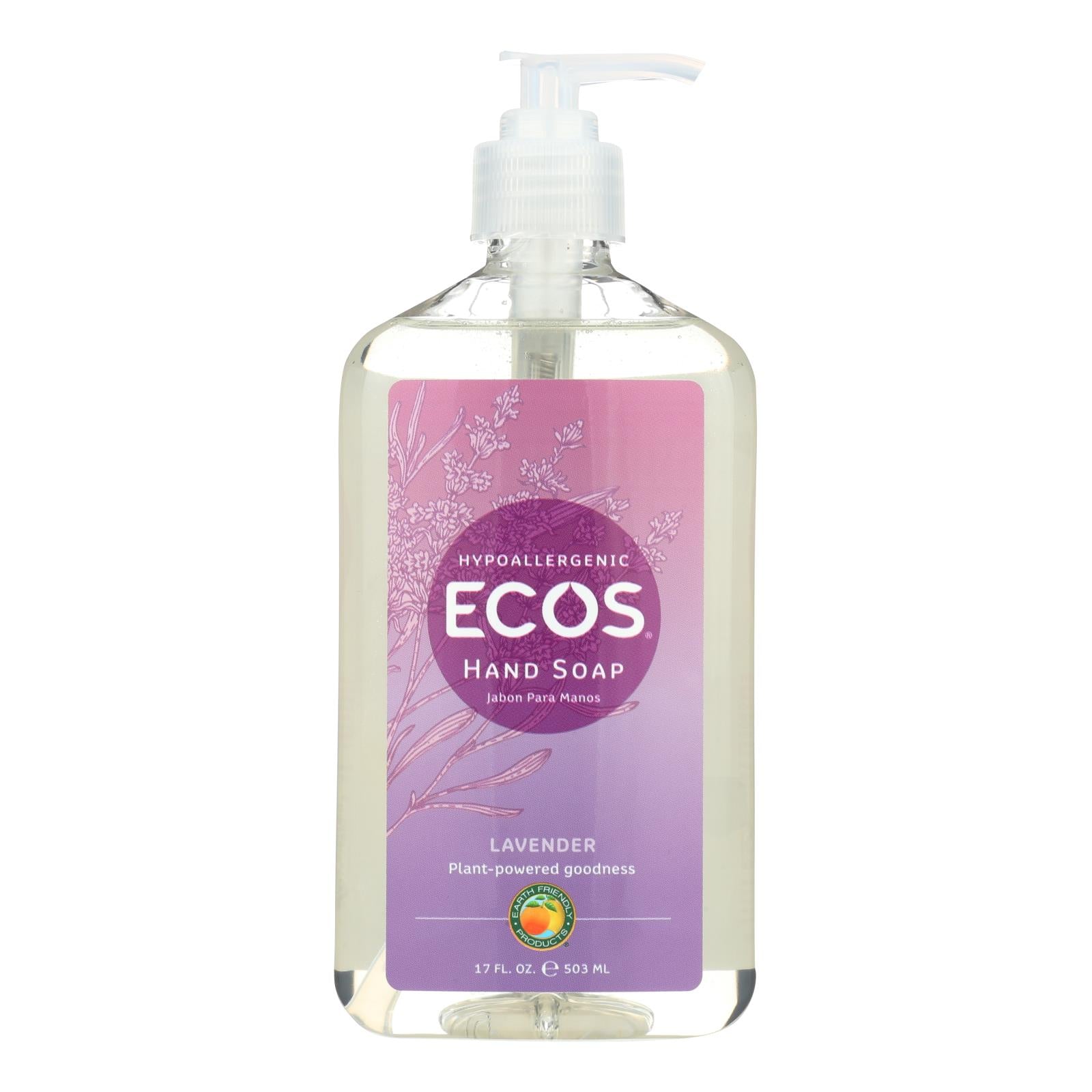 Earth Friendly, ECOS Pro Earth Friendly Products Lavender Scent Liquid Hand Soap 17oz (Pack of 6)