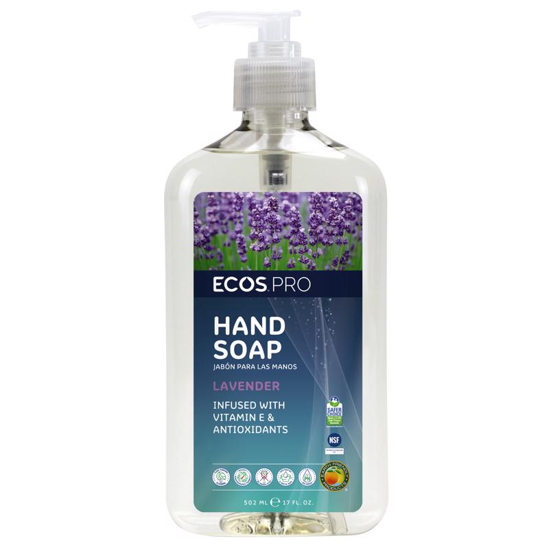 Earth Friendly, ECOS Pro Earth Friendly Products Lavender Scent Liquid Hand Soap 17oz (Pack of 6)