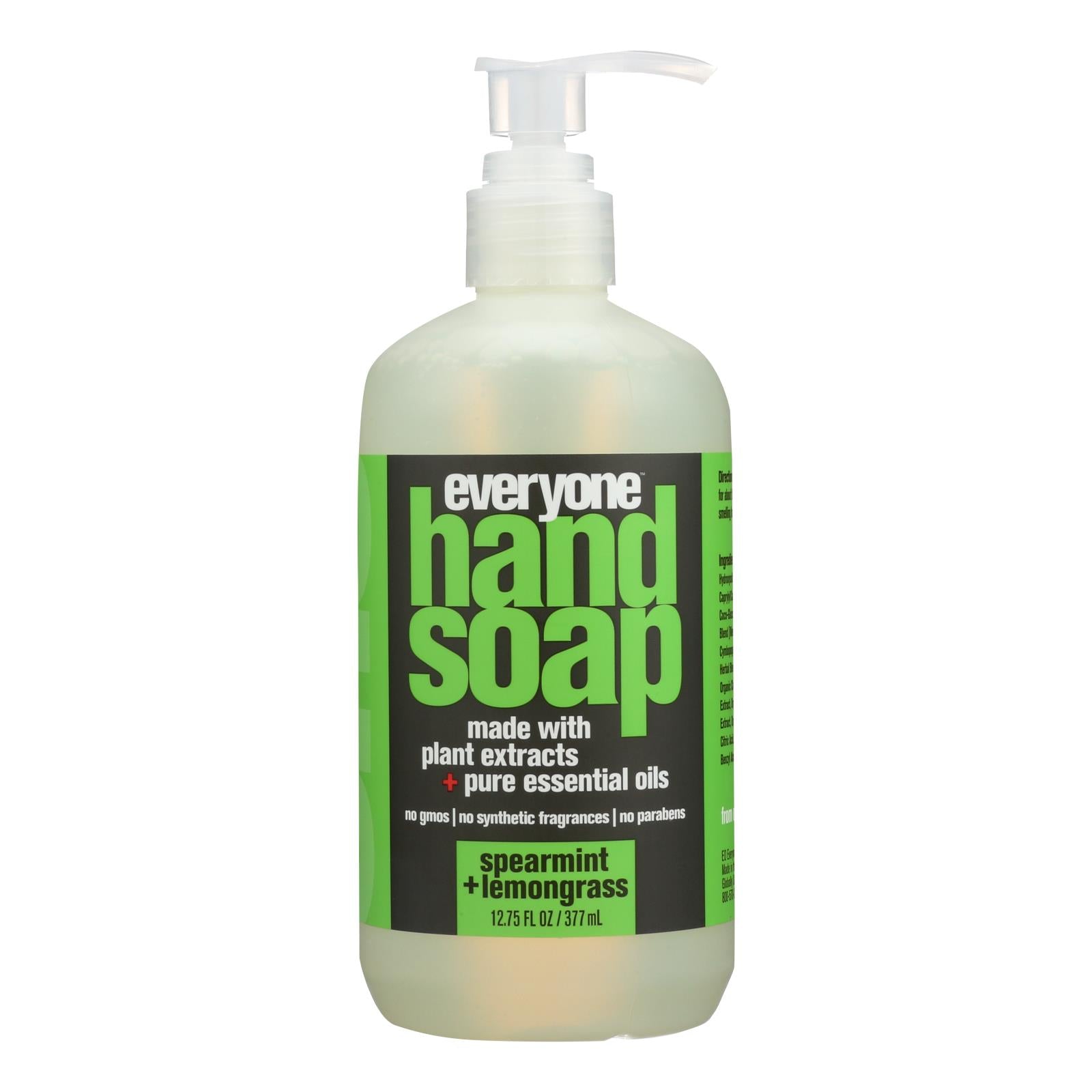 Everyone, EO Products - Everyone Hand Soap - Spearmint and Lemongrass - 12.75 oz