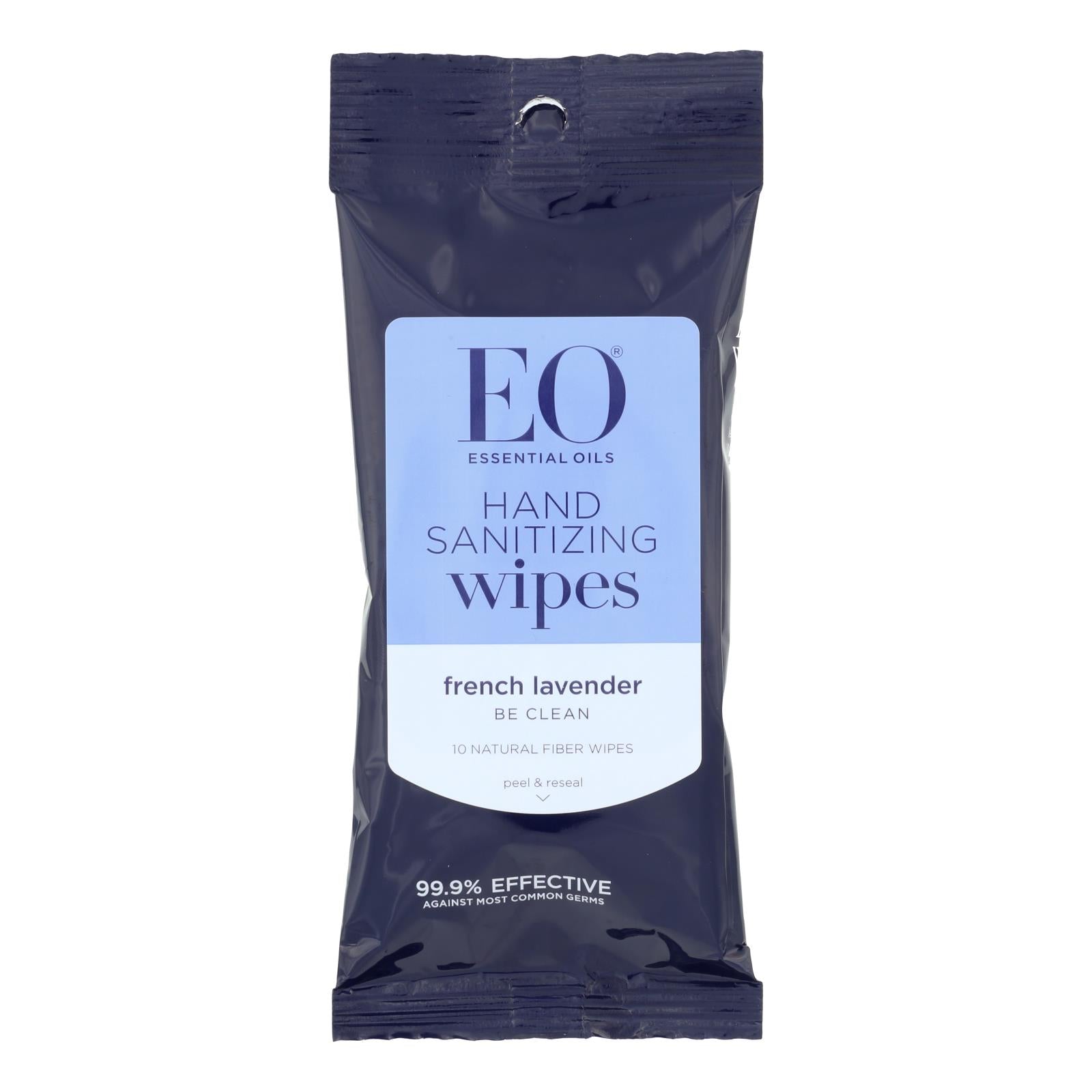 Eo Products, EO Products - Hand Sanitizer Wipes Display Center - Lavender - Case of 6 - 10 Pack (Pack of 6)