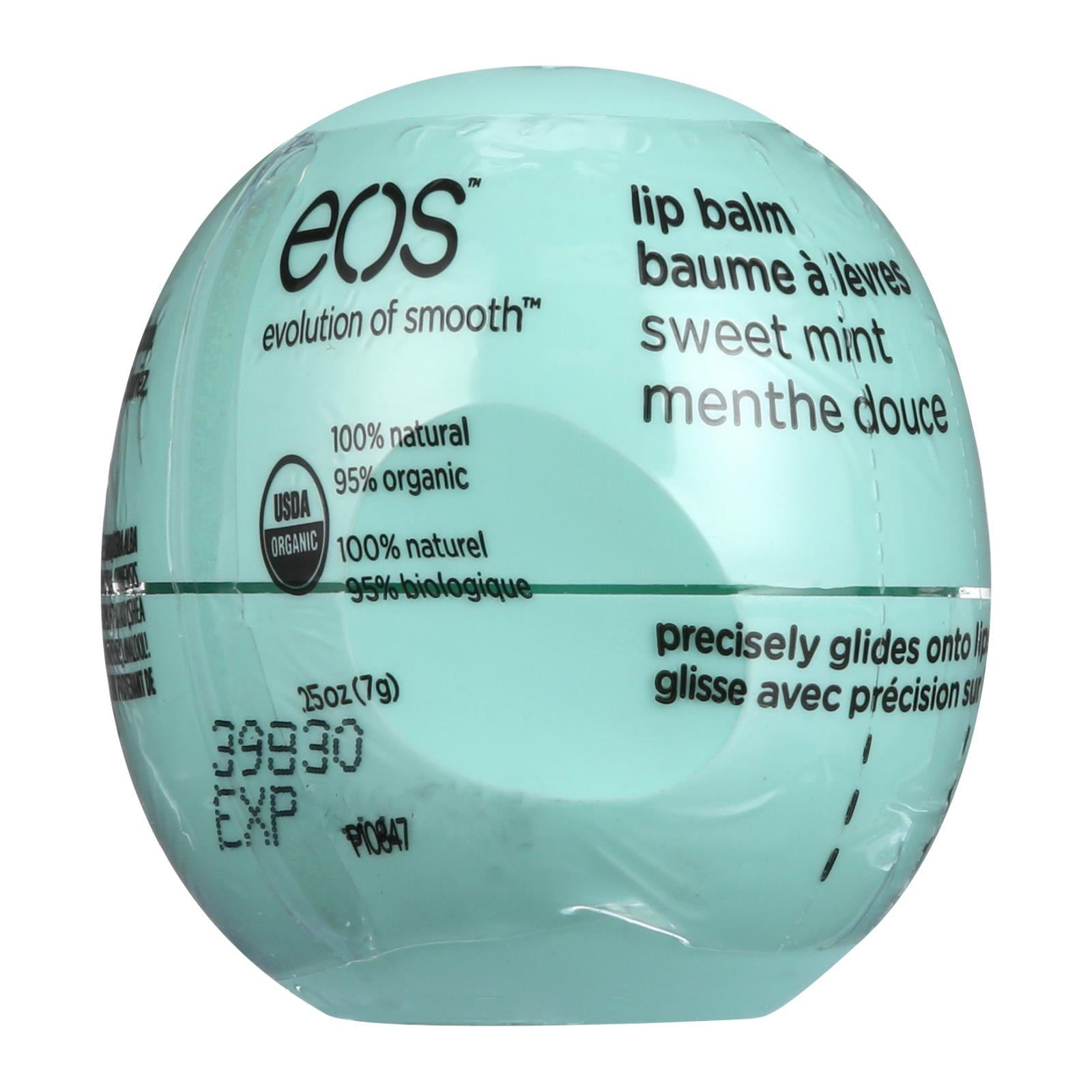 Eos Products, EOS Products - Lip Balm - Organic - Smooth Sphere - Sweet Mint - .25 oz - case of 8 (Pack of 8)