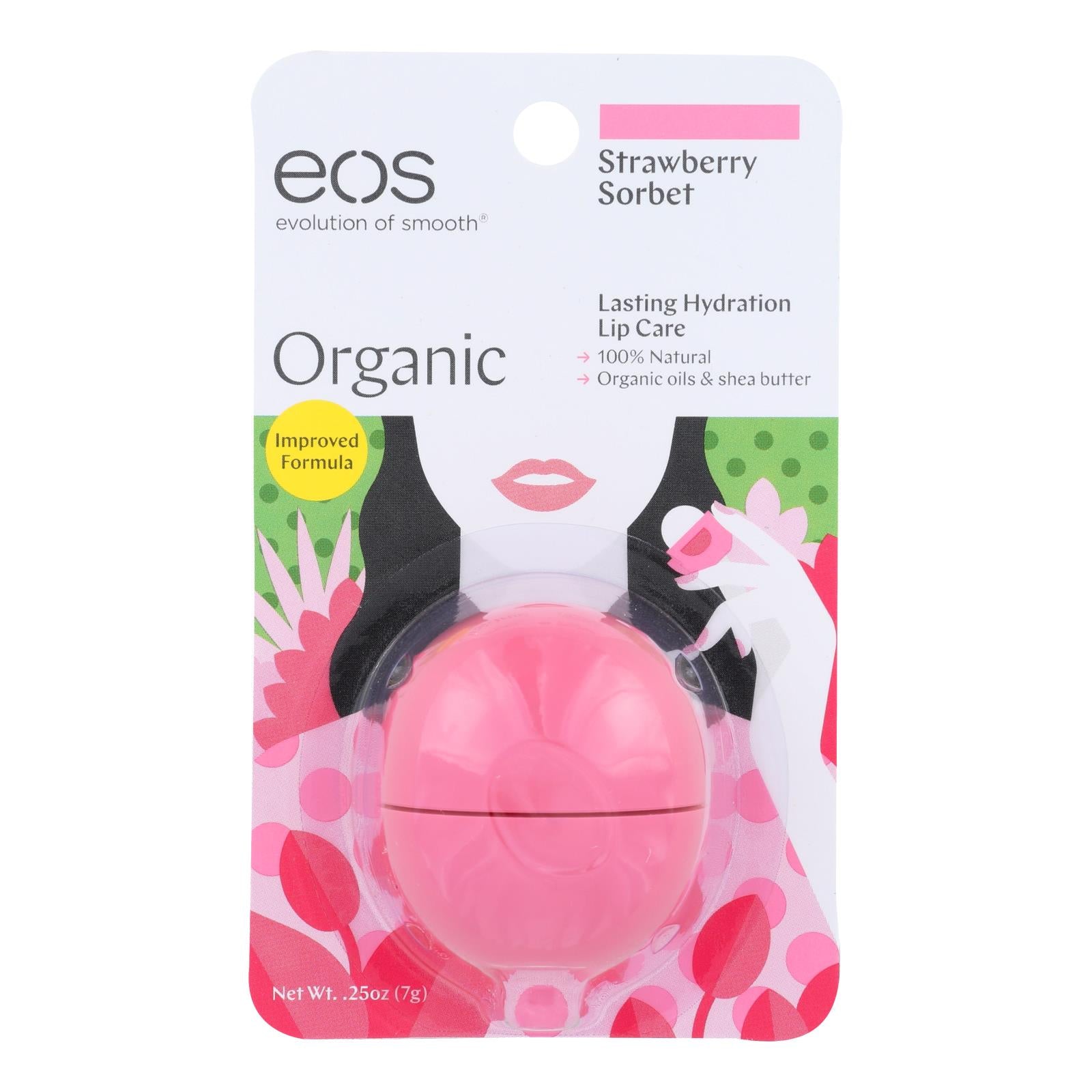 Eos Products, EOS Products - Lip Balm - Strawberry Sorbet - Case of 6 - .25 oz. (Pack of 6)