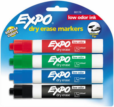 Expo, EXPO Assorted Dry Erase Marker 4 pk