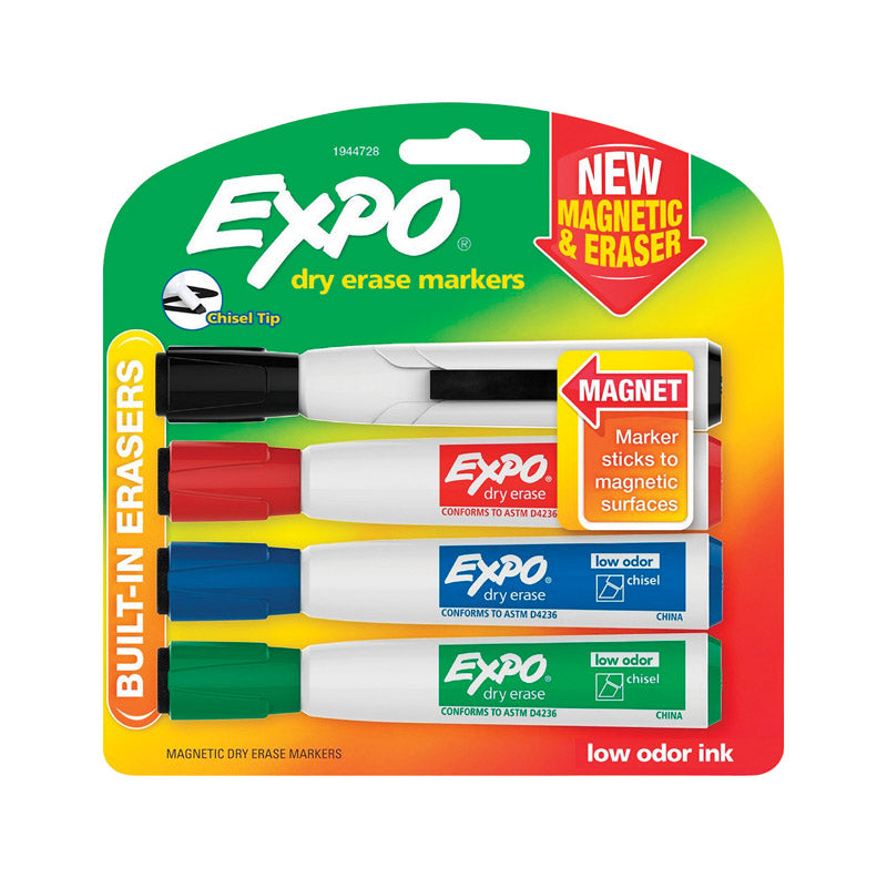 Sanford Corp, EXPO Magnetic Assorted Dry Erase Markers 4 pk (Pack of 6)