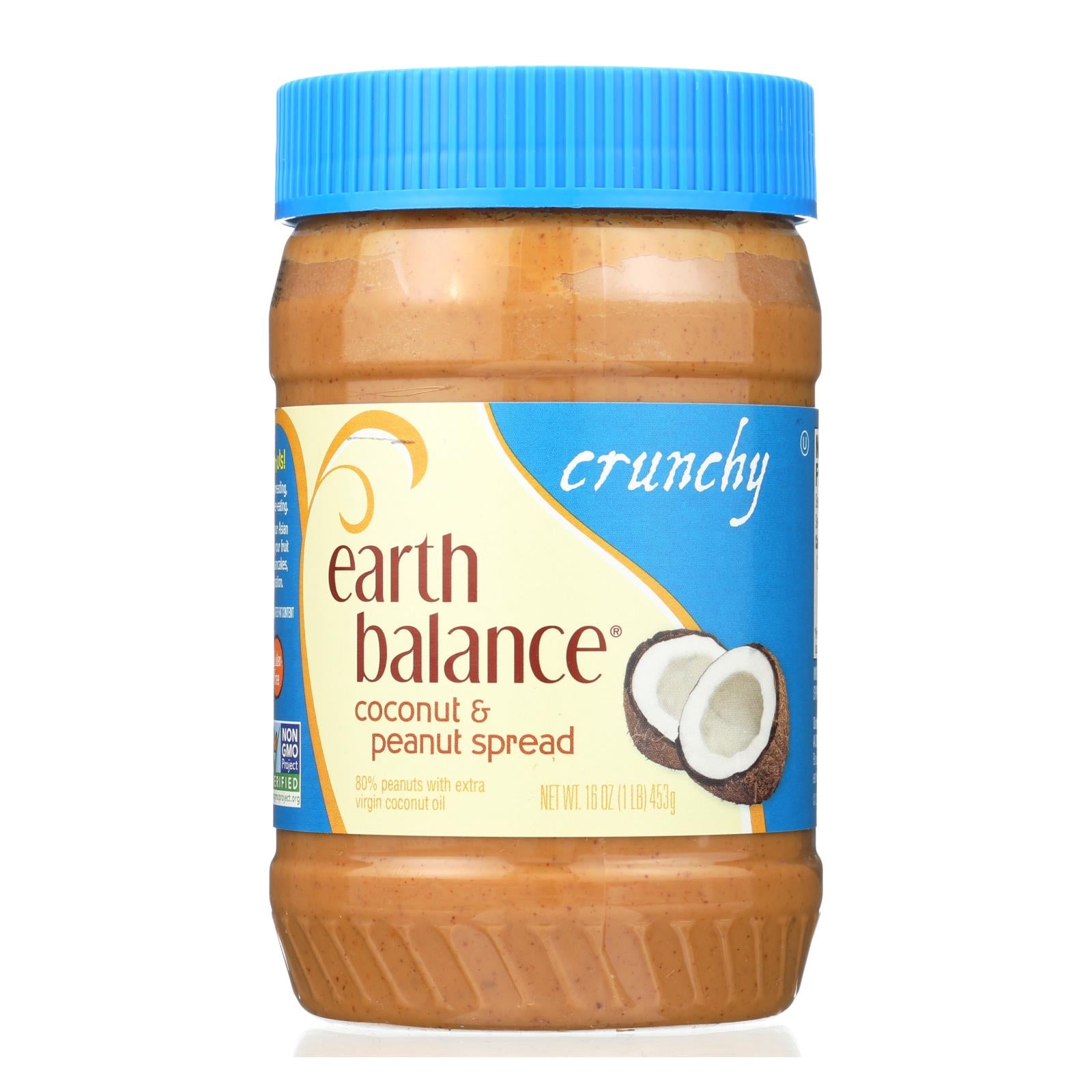 Earth Balance, Earth Balance Crunchy Coconut and Peanut Spread - Case of 12 - 16 oz. (Pack of 12)