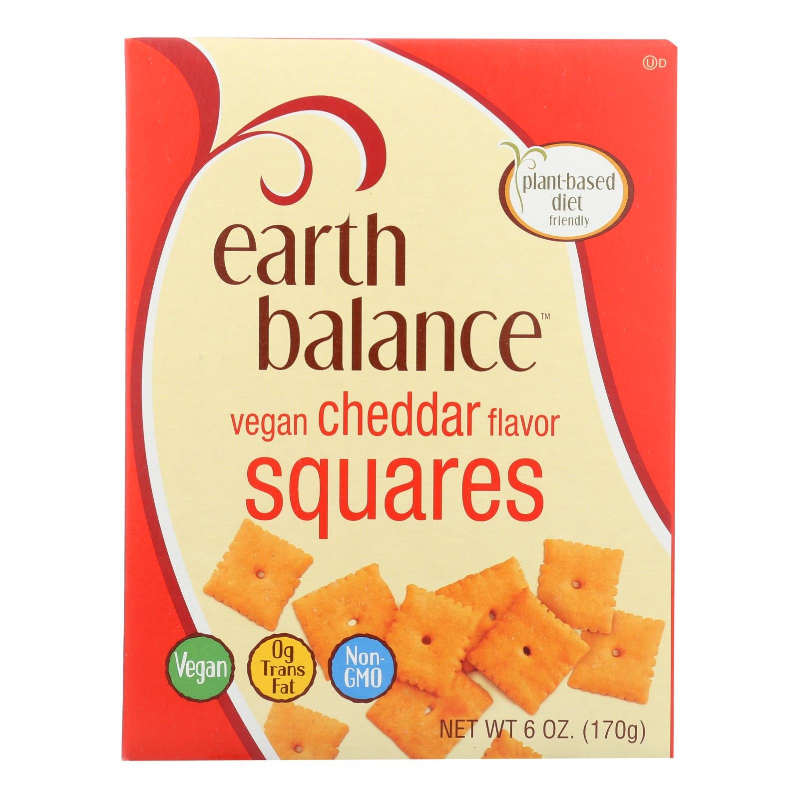 Earth Balance, Earth Balance Vegan Squares - Cheddar - Case of 6 - 6 oz. (Pack of 6)