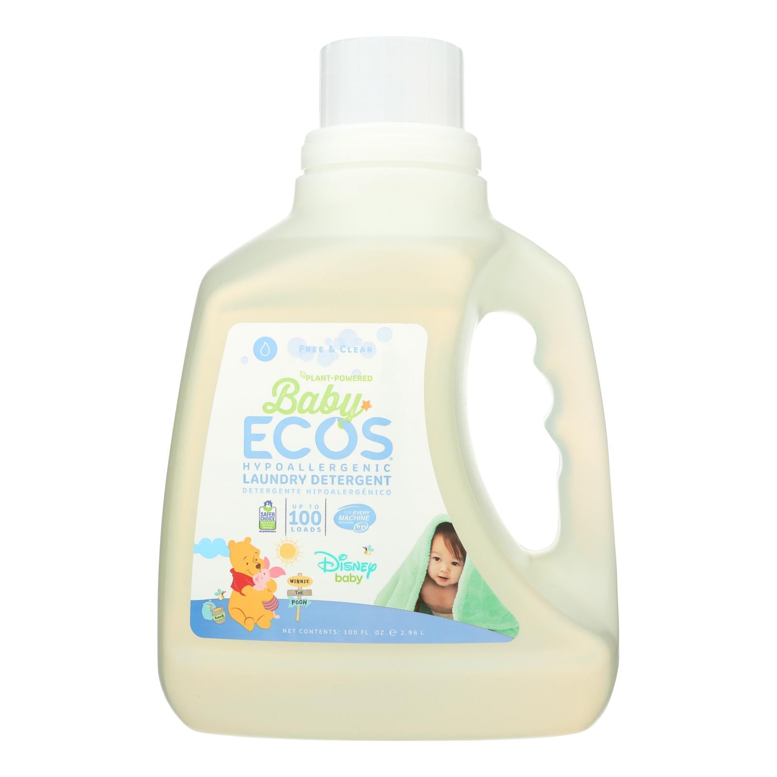 Earth Friendly, Earth Friendly Baby Free and Clear Disney Laundry Detergent - Case of 4 - 100 FL oz. (Pack of 4)