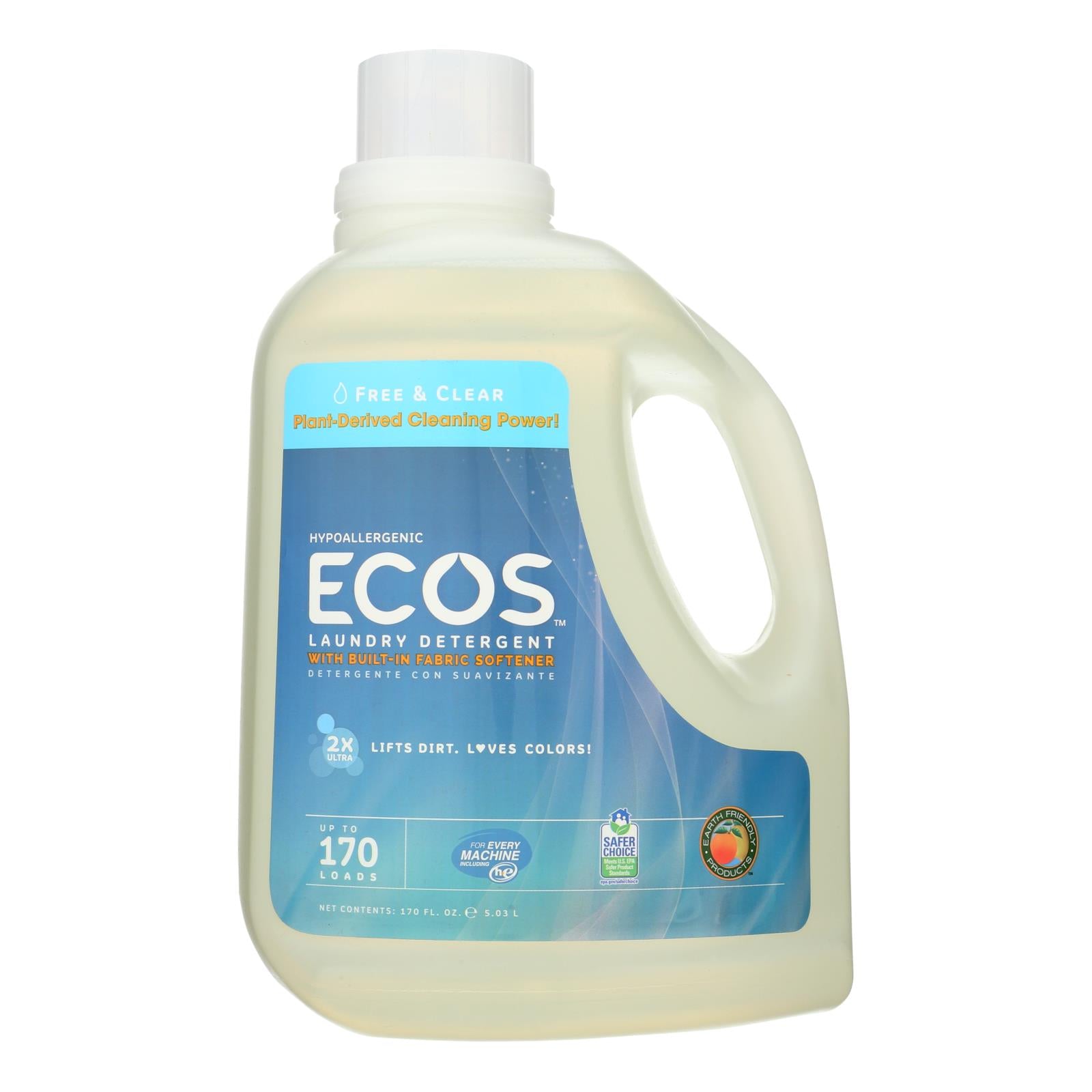 Earth Friendly, Earth Friendly Free and Clear Laundry Detergent - Case of 2 - 170 FL oz. (Pack of 2)