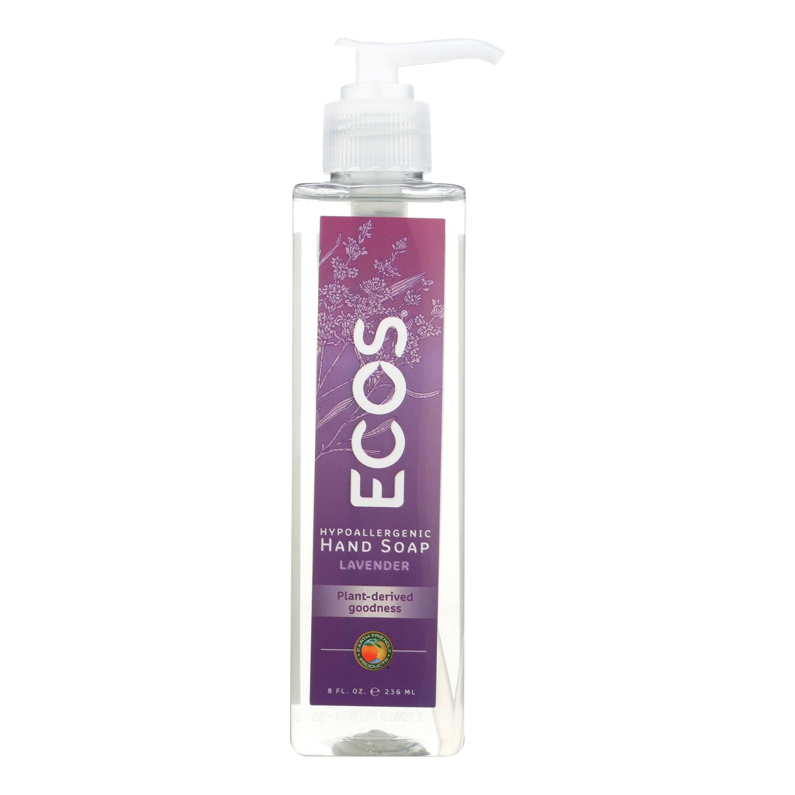 Earth Friendly, Earth Friendly Hand Soap - ECOS - Lavender - Case of 6 - 8 oz (Pack of 6)