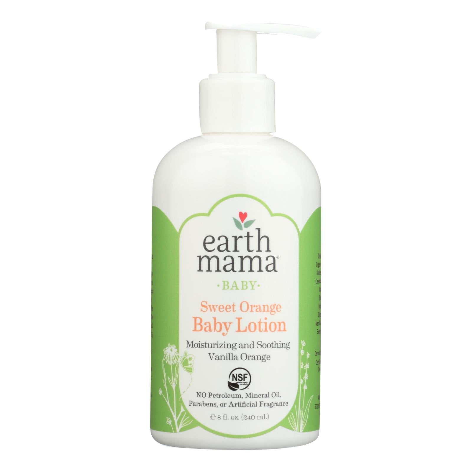 Earth Mama, Earth Mama Angel Baby Lotion Vanilla Orange - 8 fl oz