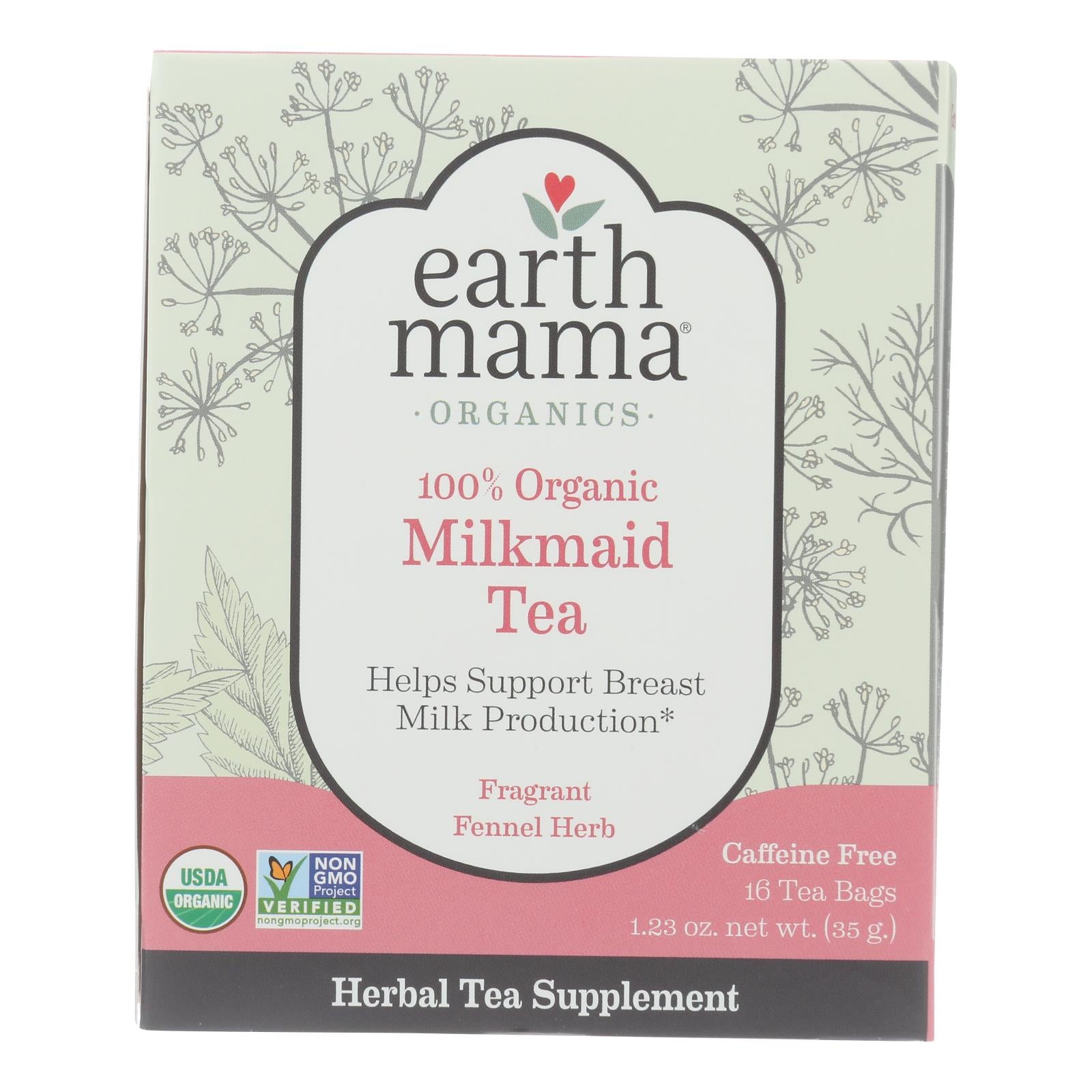 Earth Mama, Earth Mama Angel Baby Organic Milkmaid Tea - 16 Tea Bags