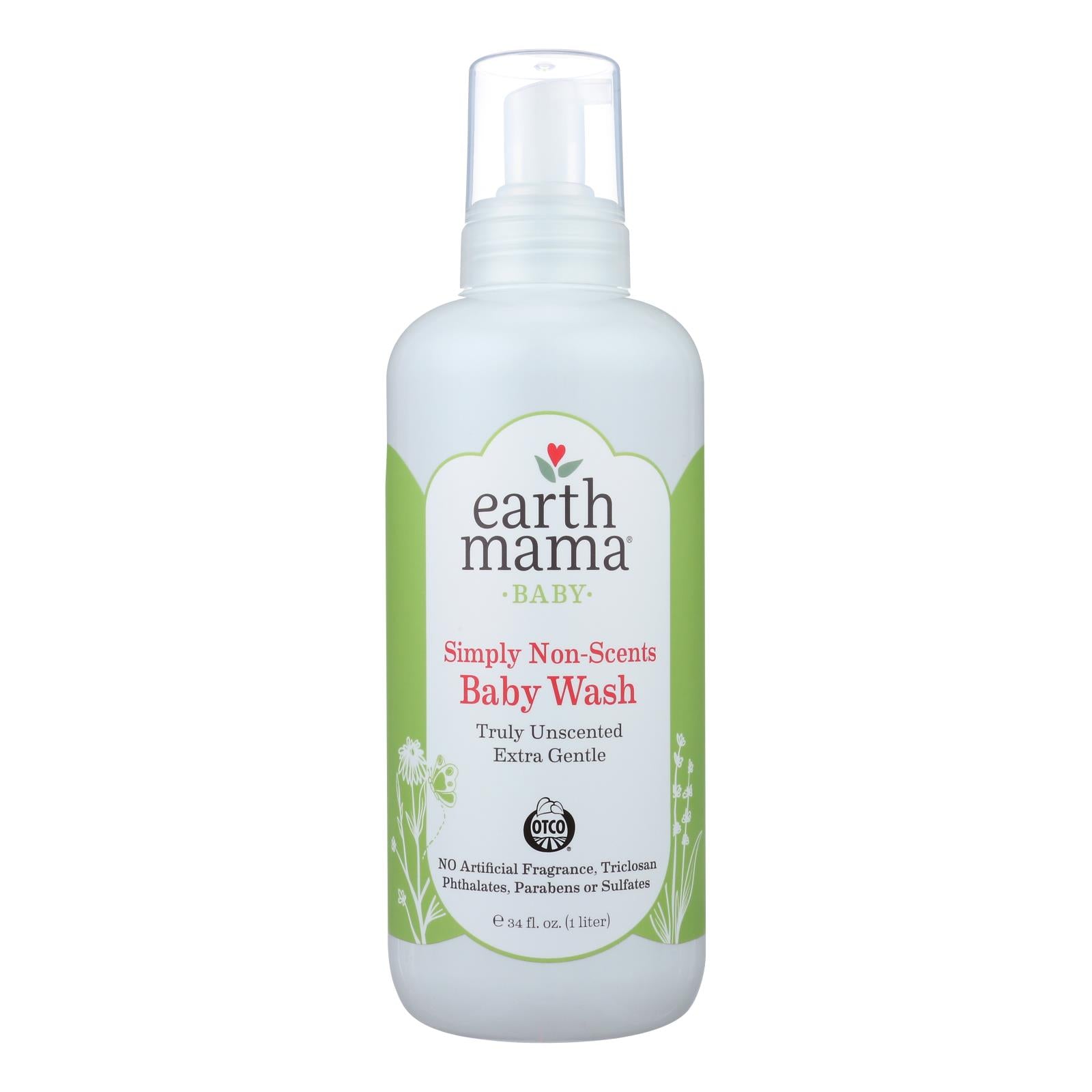 Earth Mama, Earth Mama - Baby Wash - Non-Scented - 34 fl oz.