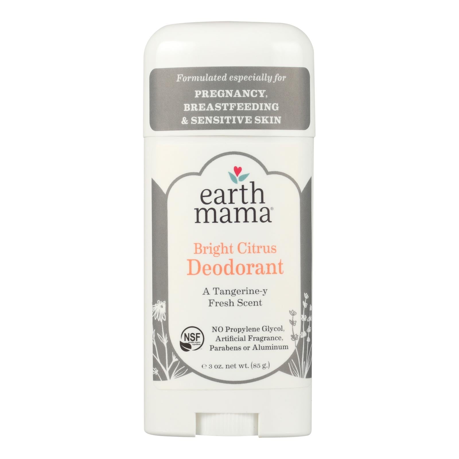 Earth Mama, Earth Mama - Deodorant - Bright Citrus - 3 oz.