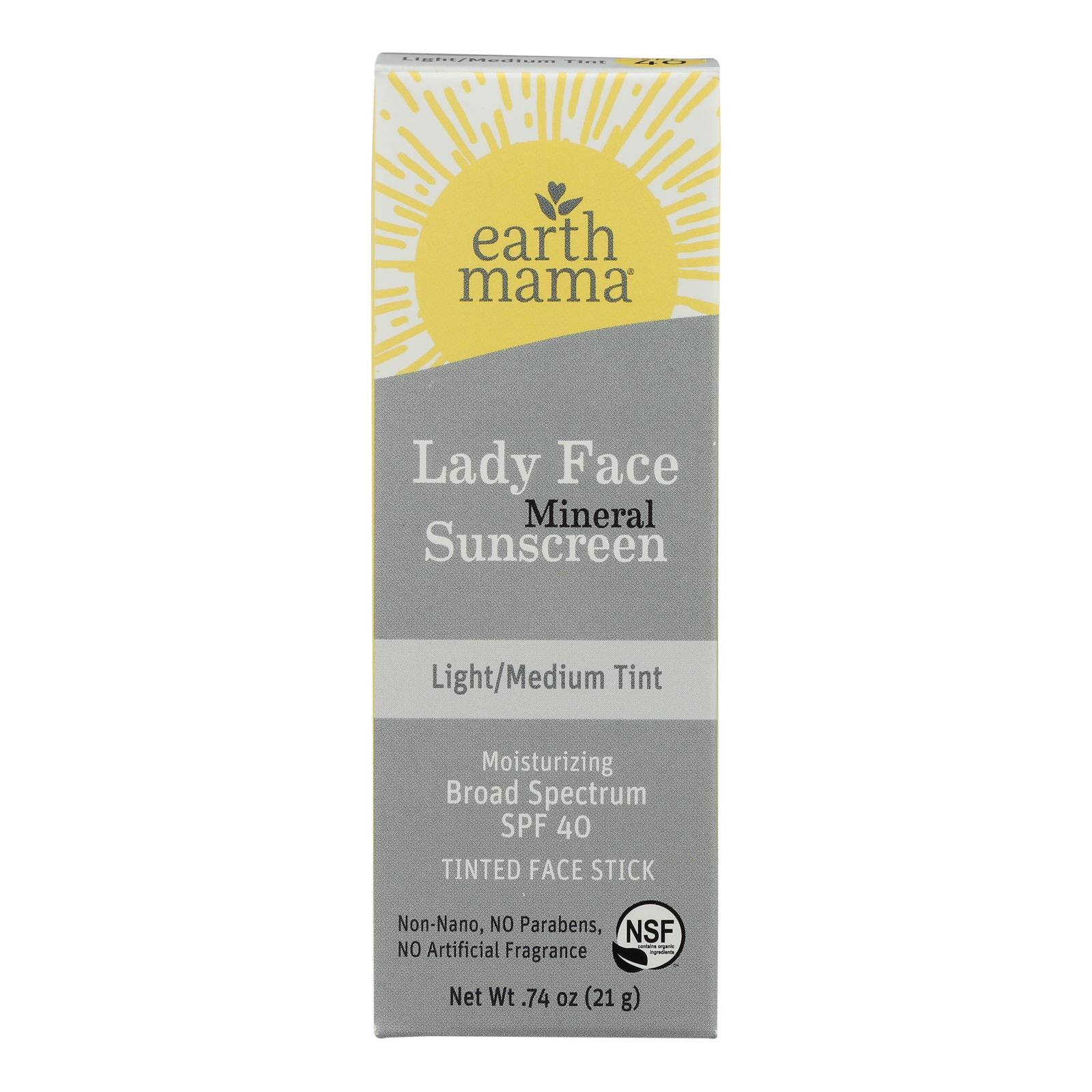 Earth Mama, Earth Mama - Snscrn Lite Medium Spf40 - 1 Each - 0.74 OZ