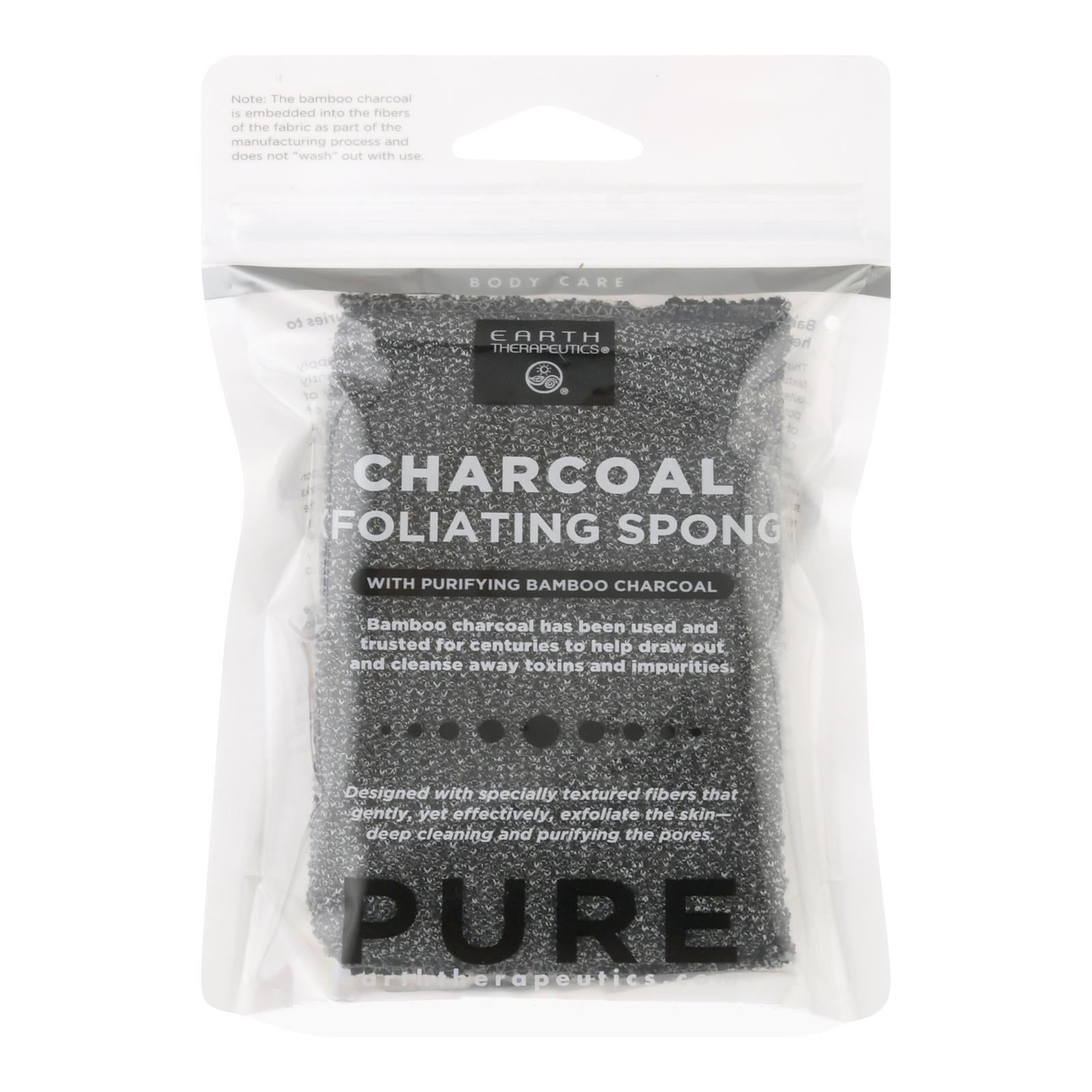 Earth Therapeutics, Earth Therapeutics Body Sponge - Purifying Vegetable - Medicinal Charcoal - 1 Count