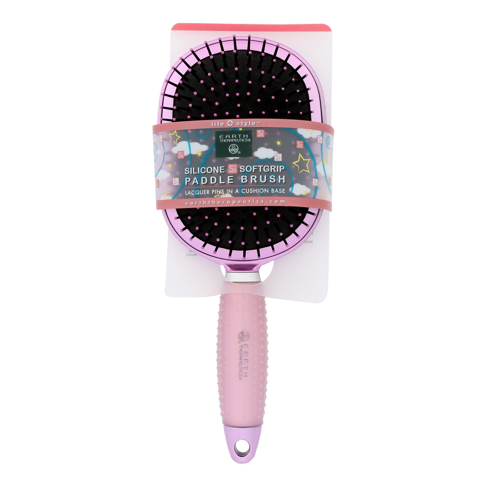 Earth Therapeutics, Earth Therapeutics Hair Brush - Paddle - Silicon - Pink - 1 Count