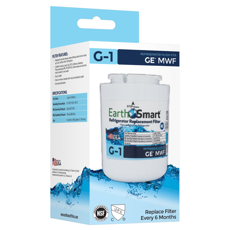 TST WATER LLC, EarthSmart G-1 Refrigerator Replacement Filter For GE MWF