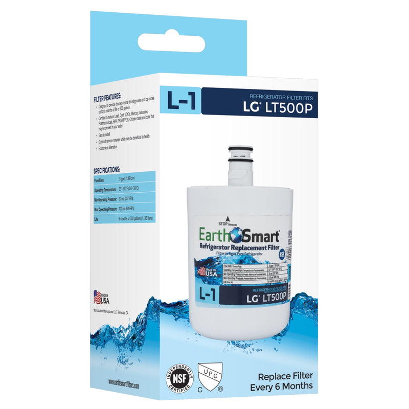 TST WATER LLC, EarthSmart L-1 Refrigerator Replacement Filter For LG LT500P