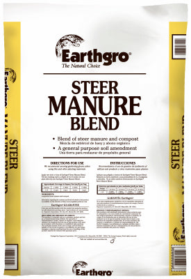 HYPONEX CORPORATION, Earthgro Organic Steer Compost and Manure 1 cu.ft. for Vegetable Gardens, Flower Beds and Landscapes