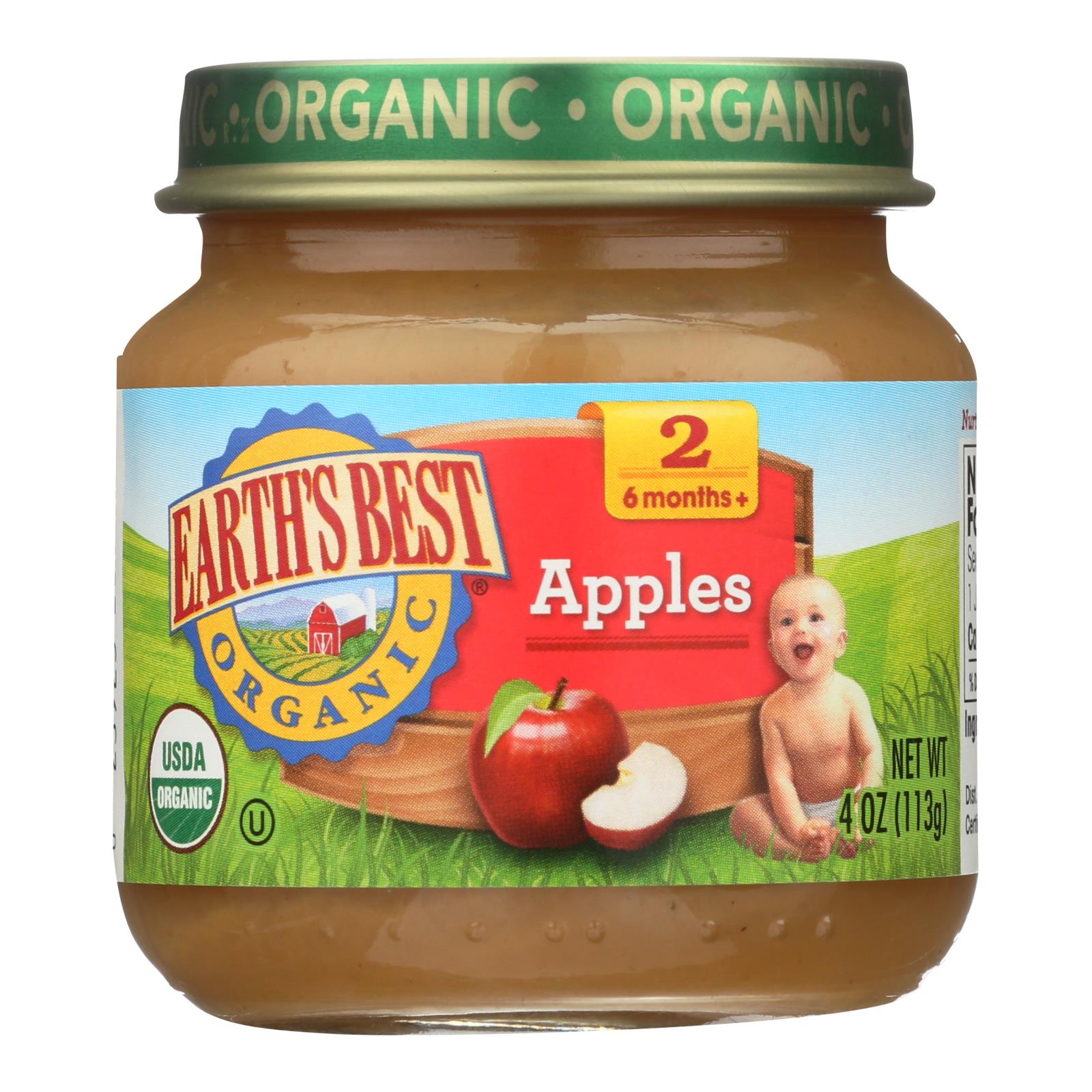 Earth'S Best, Earth's Best - Apple - Case of 10-4 OZ (Pack of 10)